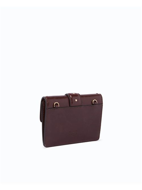 Portacarte Love Pocket in pelle con tracolla a catena PINKO | 107637A3LP/W34Y
